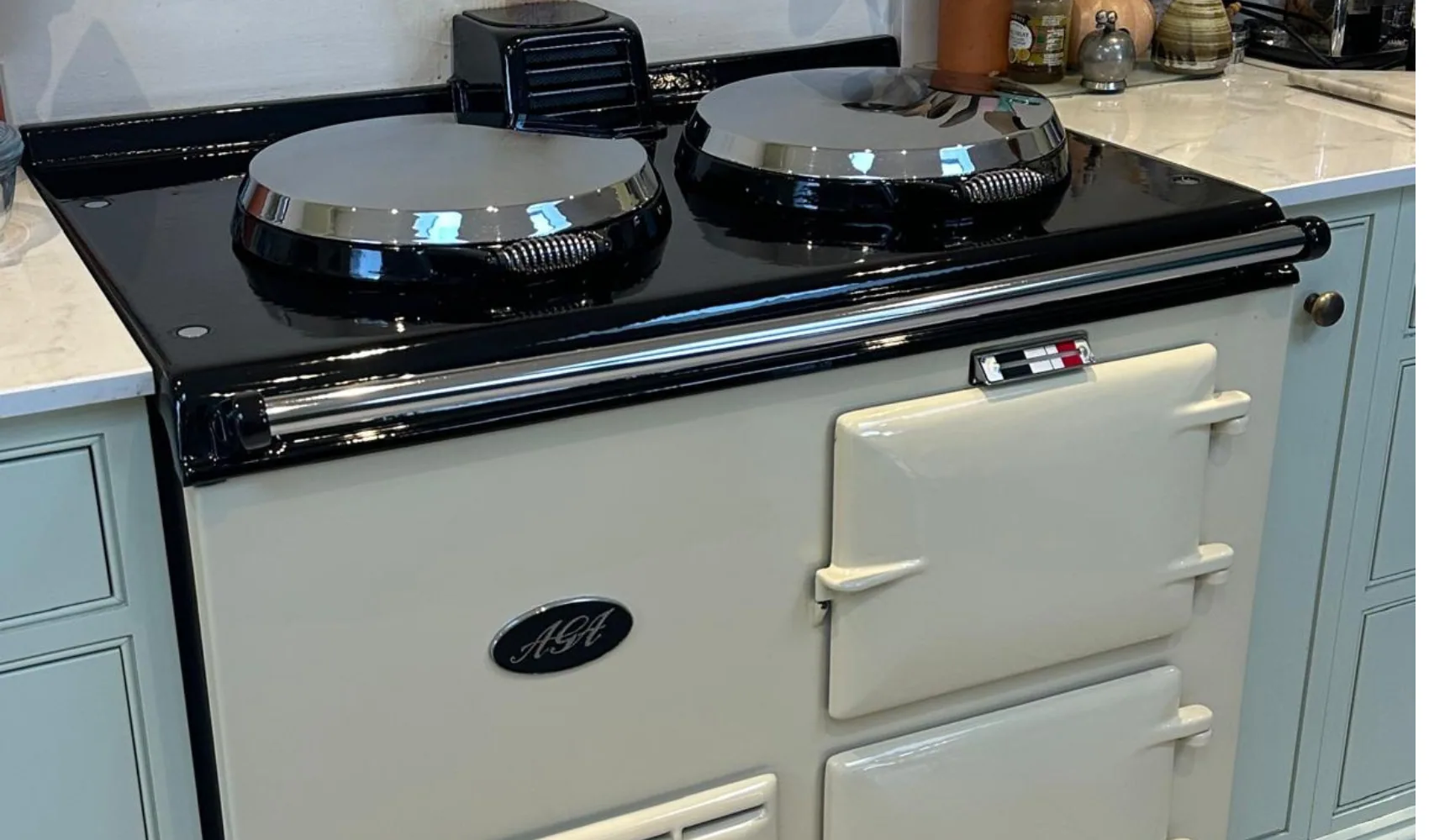 AGA cooker after cleaning