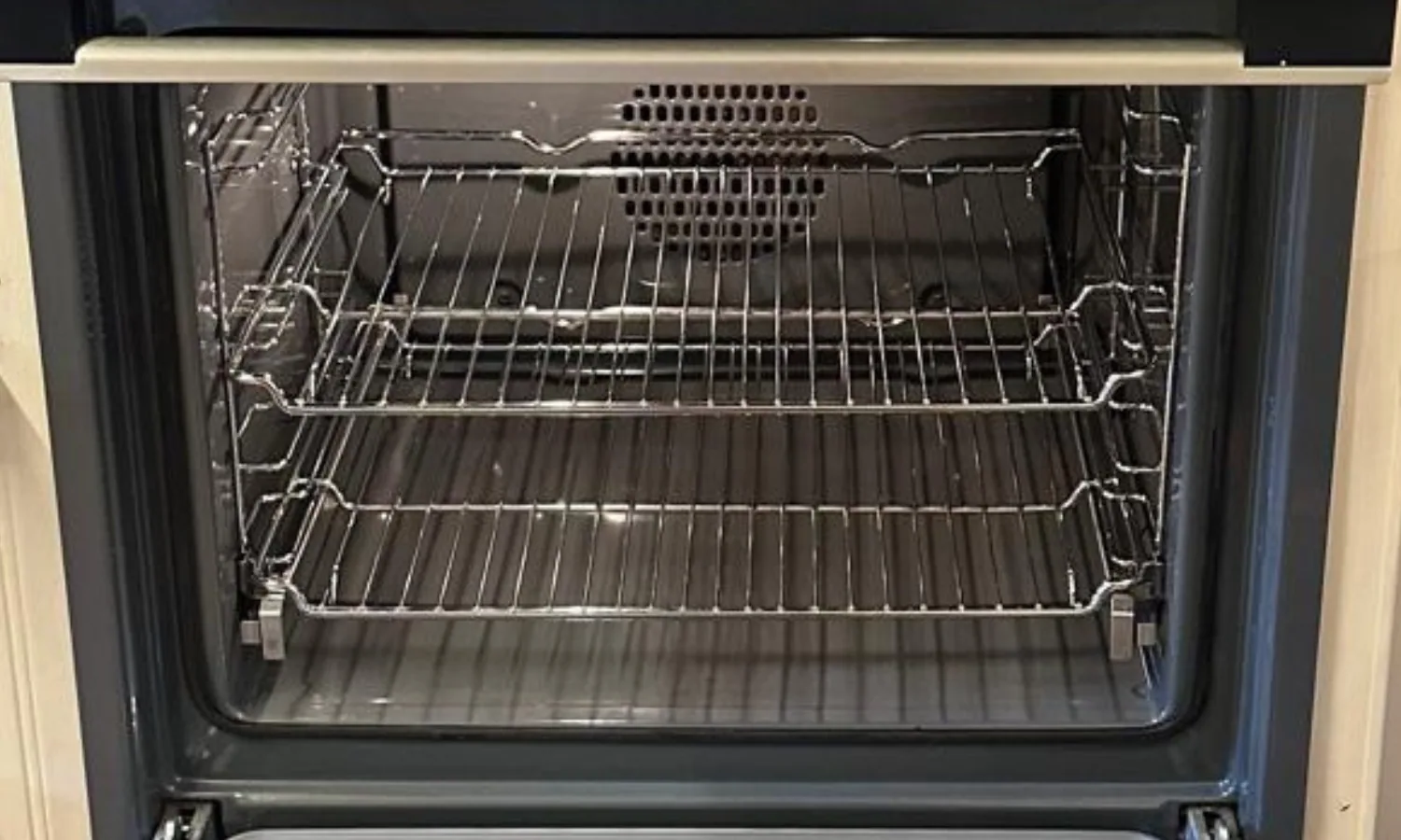 Oven interior after cleaning